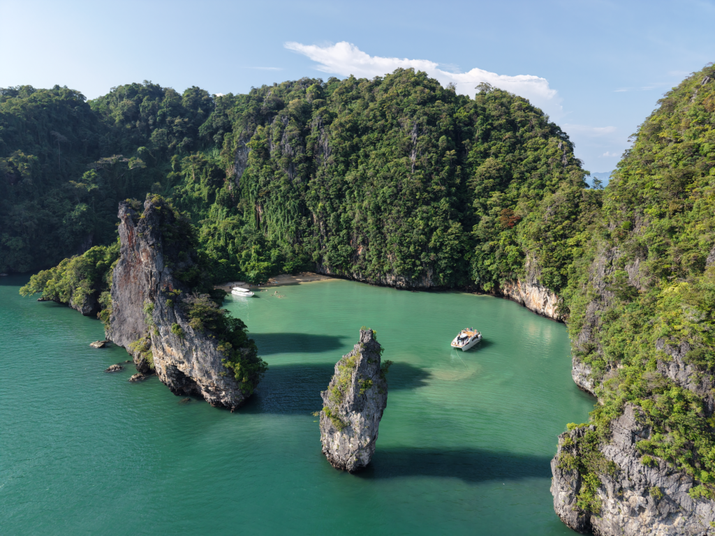 Limestone cliffs in Phang Nga Bay near James Bond Island